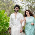 Actor Aadi Pinisetty with his wife Nikki Galrani photos