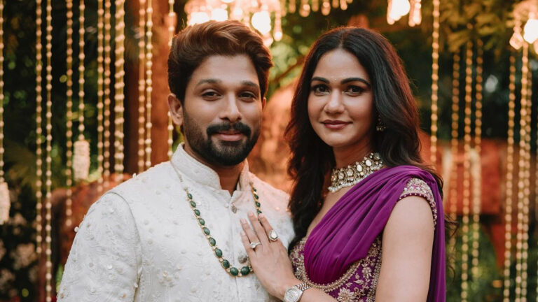Allu arjun with his wife sneha reddy photos
